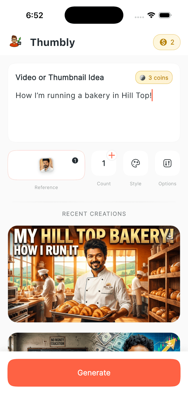 Thumbly App Screenshot